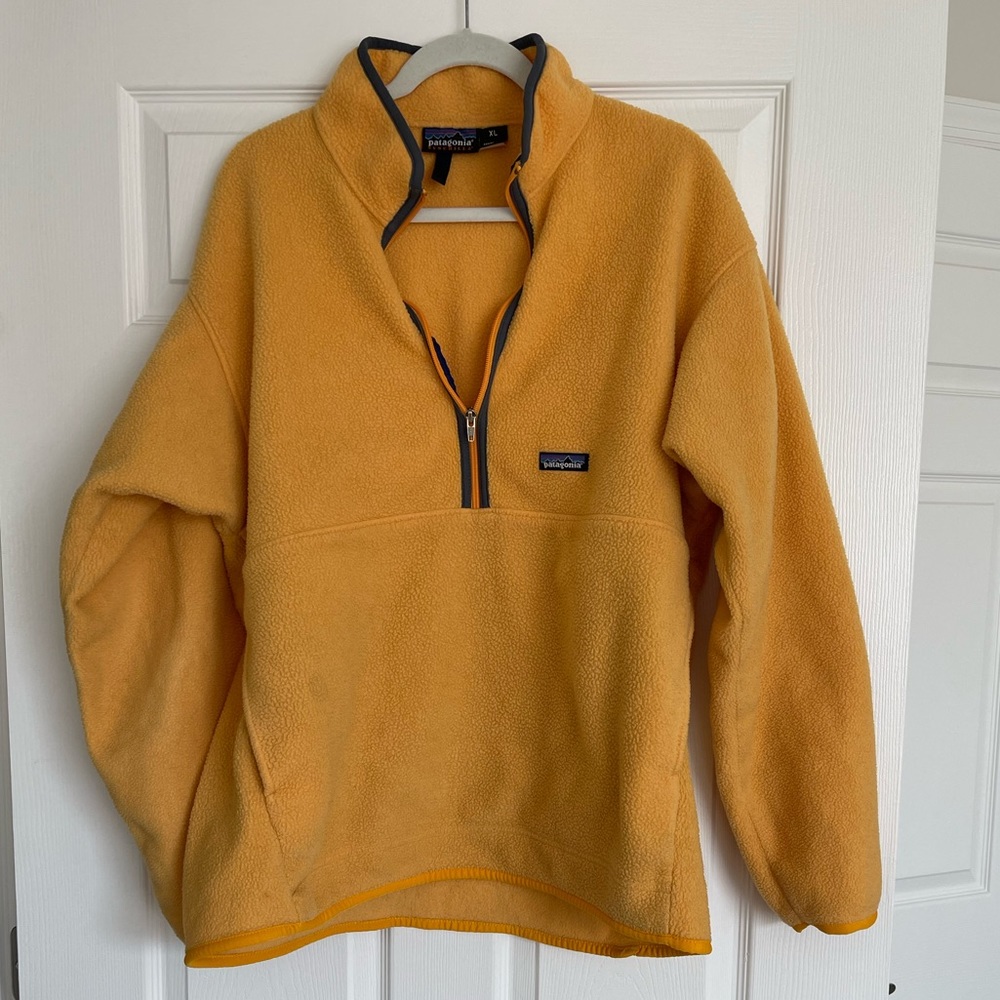 VINTAGE ZIP Yellow/mustard Patagonia Synchilla men’s XL